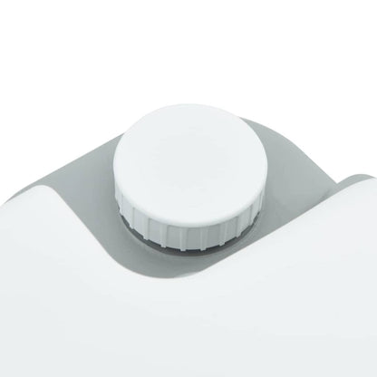 Camping-Toilette Grau und Weiß 41,5 x 36,5 x 37,5 cm