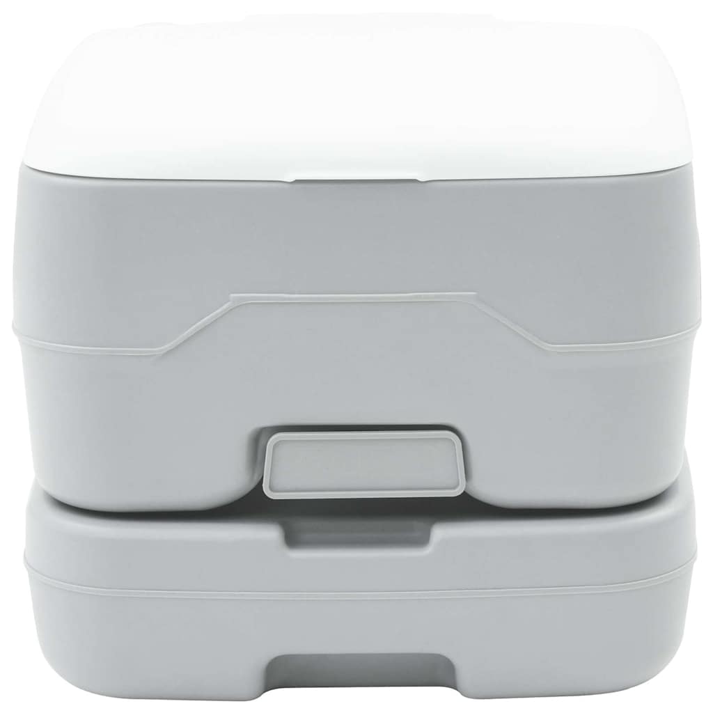 Camping-Toilette Grau und Weiß 41,5 x 36,5 x 30 cm Polyethylen