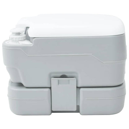 Camping-Toilette Grau und Weiß 41,5 x 36,5 x 30 cm Polyethylen