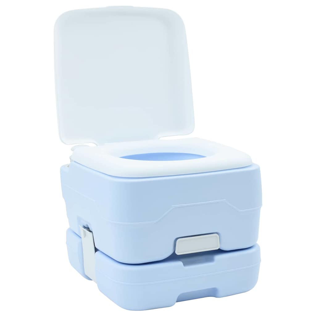 Camping-Toilette Helles Blau und Weiß 41,5 x 36,5 x 30 cm