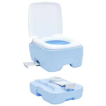 Camping-Toilette Helles Blau und Weiß 41,5 x 36,5 x 30 cm