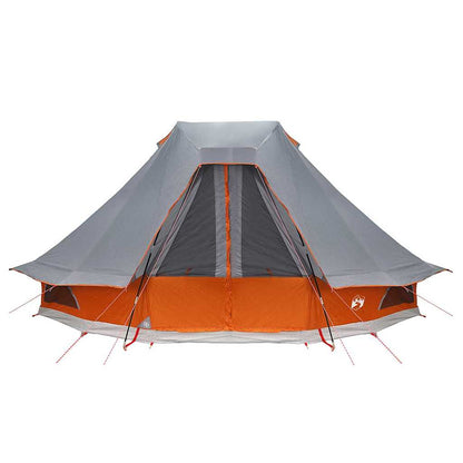 Familien-Tipi-Zelt mit Dach Grau und Orange 466 x 310 x 240 cm