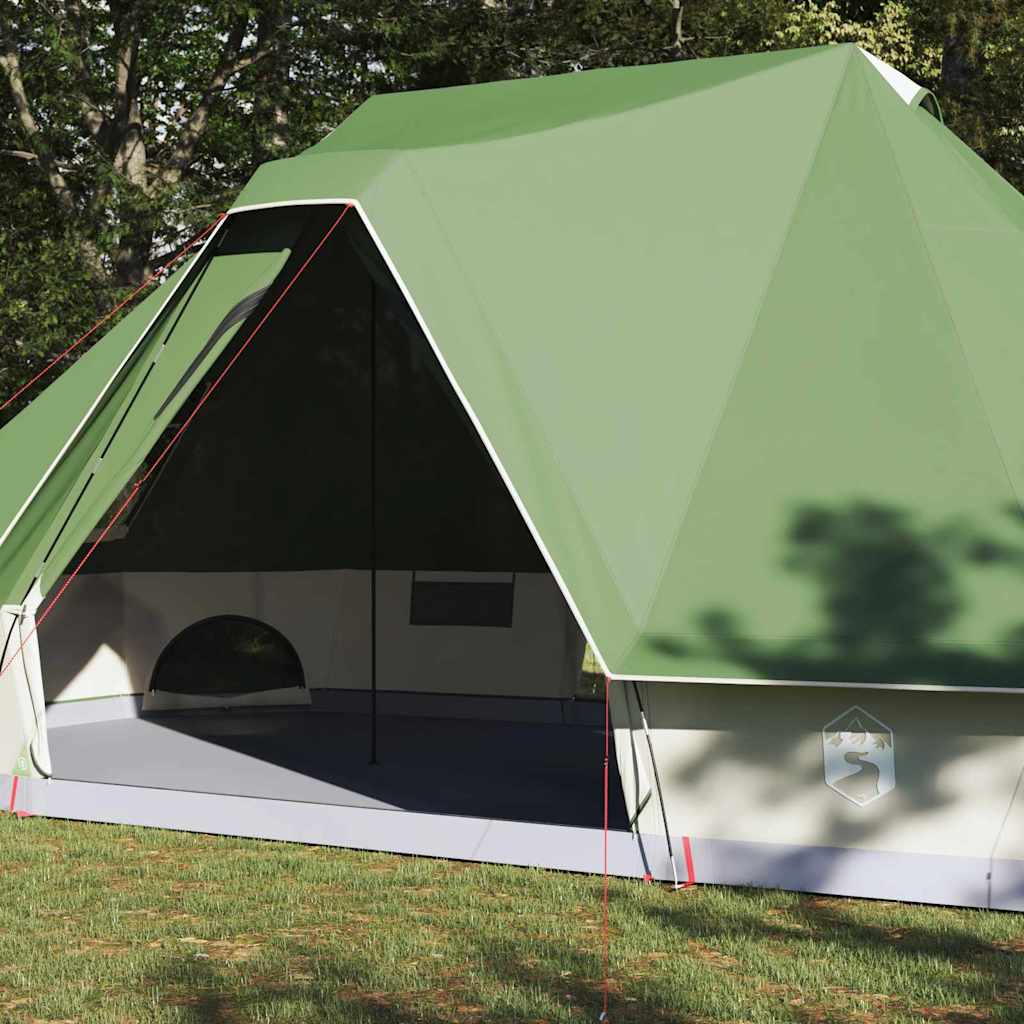 Tenda teepee familiare con tetto, verde, 680 x 430 x 270 cm