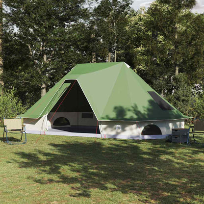 Tenda teepee familiare con tetto, verde, 680 x 430 x 270 cm