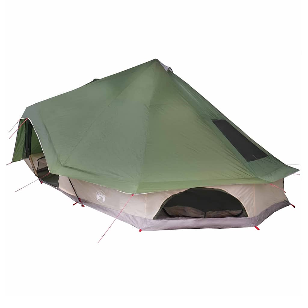 Tenda teepee familiare con tetto, verde, 680 x 430 x 270 cm