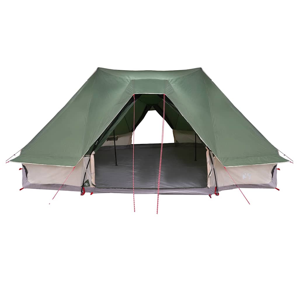 Tenda teepee familiare con tetto, verde, 680 x 430 x 270 cm