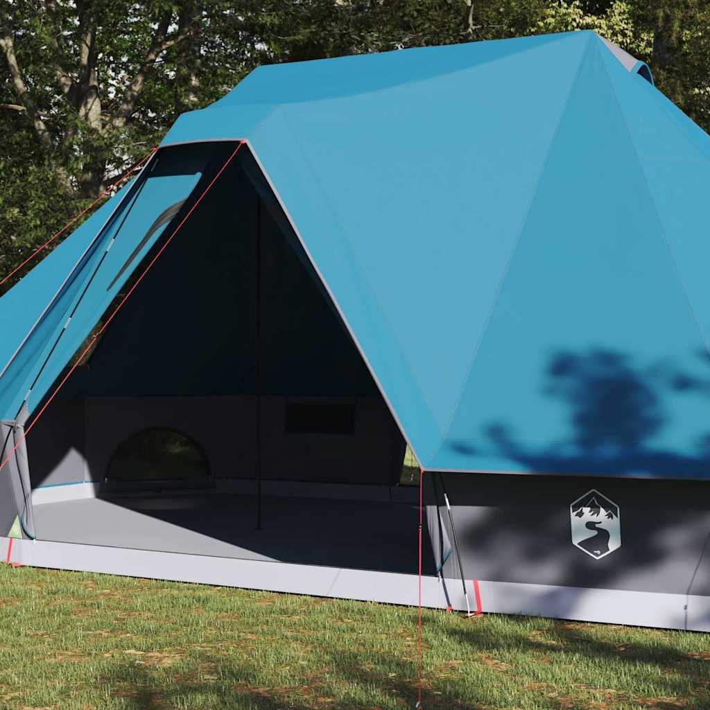 Tenda teepee familiare con tetto, blu, 680 x 430 x 270 cm