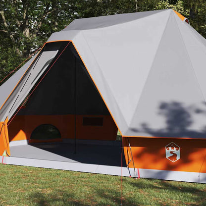 Tenda teepee familiare con tetto, grigia e arancione, 680 x 430 x 270 cm