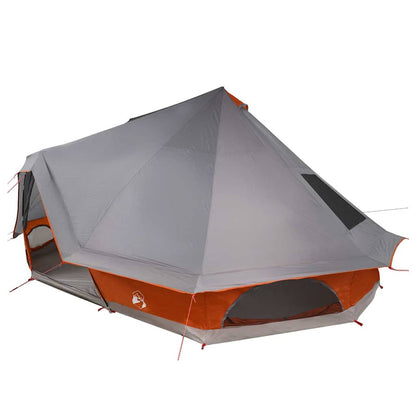 Tenda teepee familiare con tetto, grigia e arancione, 680 x 430 x 270 cm
