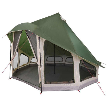 Tenda teepee familiare con tetto, verde, 404 x 370 x 270 cm