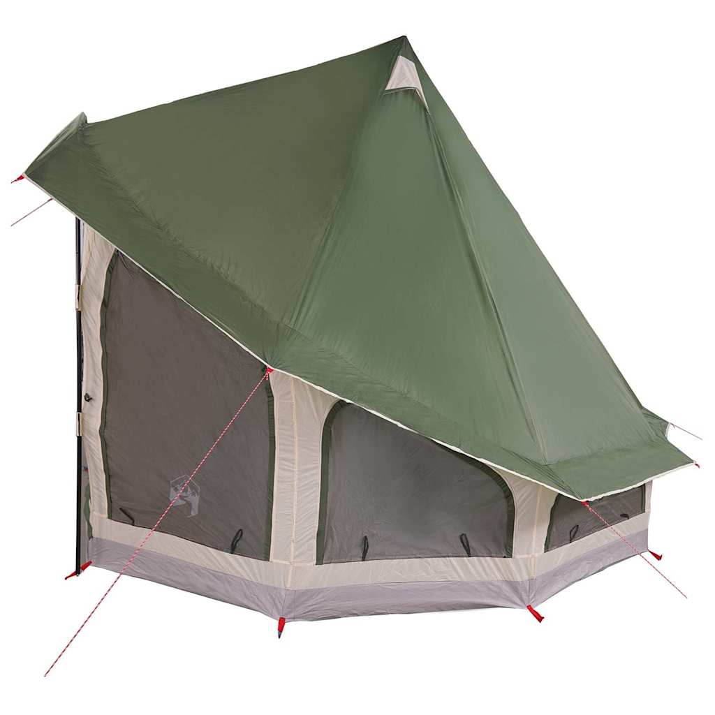 Tenda teepee familiare con tetto, verde, 404 x 370 x 270 cm