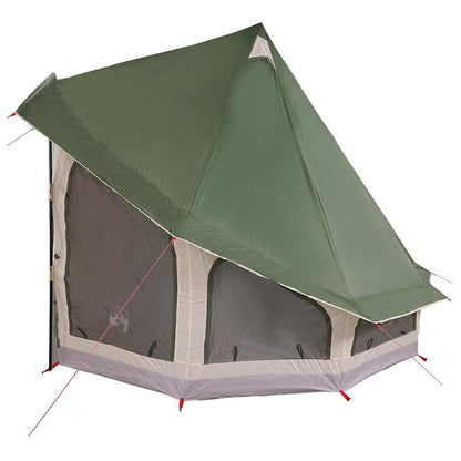 Tenda teepee familiare con tetto, verde, 404 x 370 x 270 cm