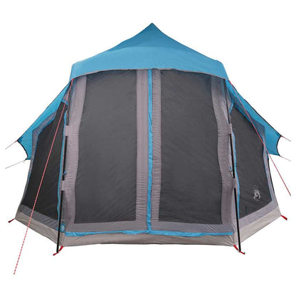 Tenda teepee familiare con tetto, blu, 404 x 370 x 270 cm