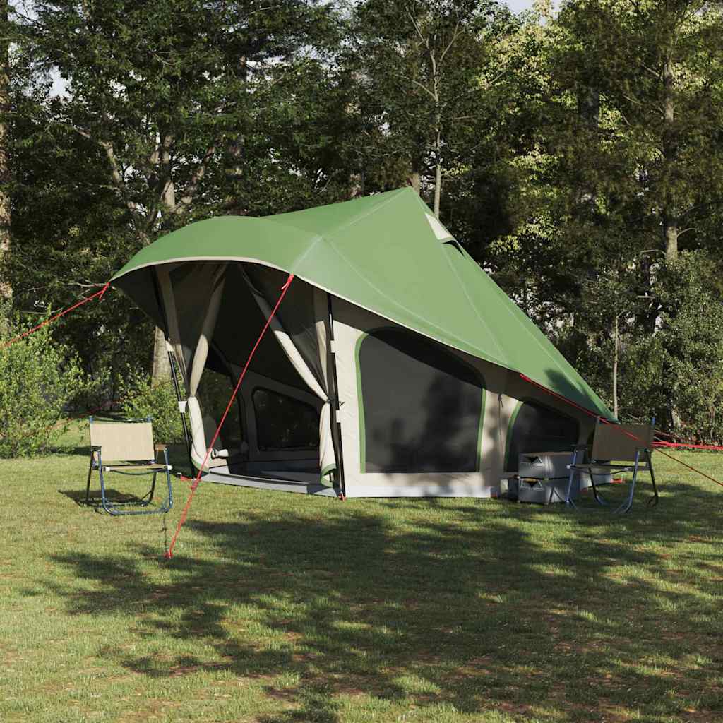 Tenda teepee familiare con tetto, verde, 508 x 470 x 300 cm