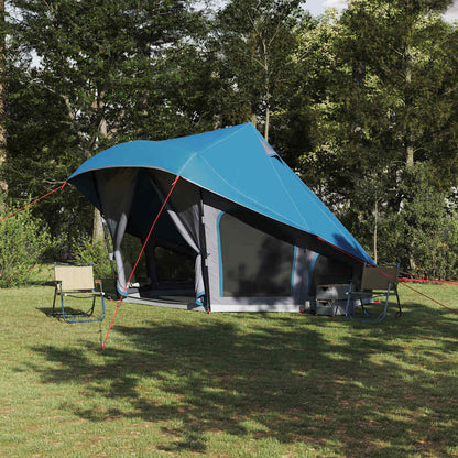 Tenda teepee familiare con tetto, blu e grigio, 508 x 470 x 300 cm