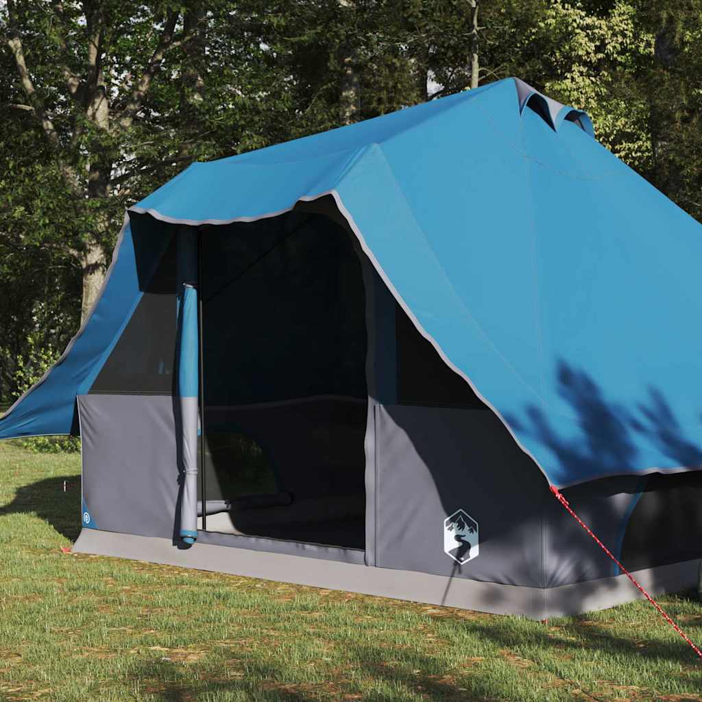 Tenda teepee familiare con tetto, blu e grigio, 358 x 296 x 258 cm