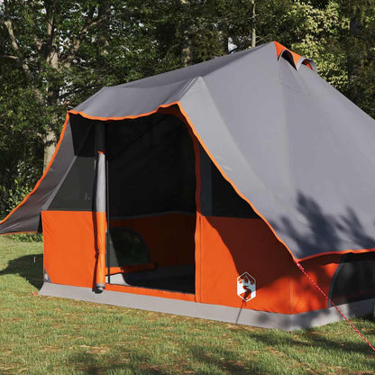 Tipi Zelt mit Dach Grau und Orange 358 x 296 x 258 cm Taft