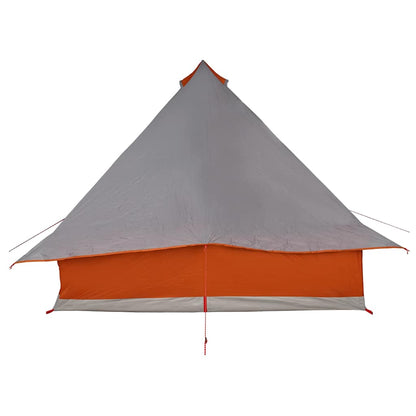 Tipi Zelt mit Dach Grau und Orange 358 x 296 x 258 cm Taft
