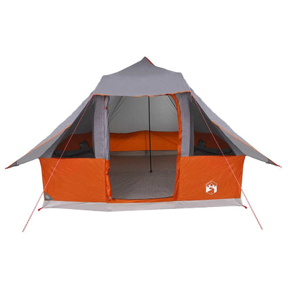 Tipi Zelt mit Dach Grau und Orange 358 x 296 x 258 cm Taft