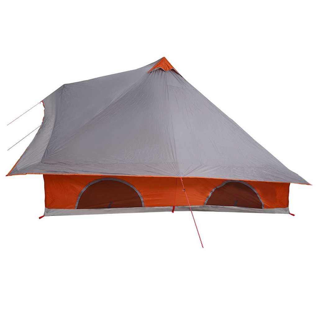 Tipi Zelt mit Dach Grau und Orange 358 x 296 x 258 cm Taft