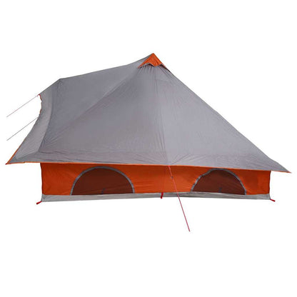 Tipi Zelt mit Dach Grau und Orange 358 x 296 x 258 cm Taft