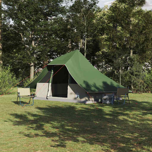 Tenda teepee familiare con tetto, verde, 364 x 281 x 257 cm
