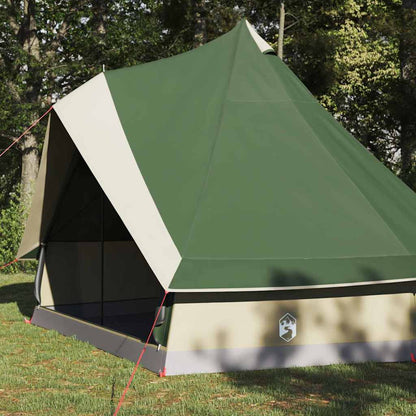 Tenda teepee familiare con tetto, verde e beige, 400 x 346 x 250 cm
