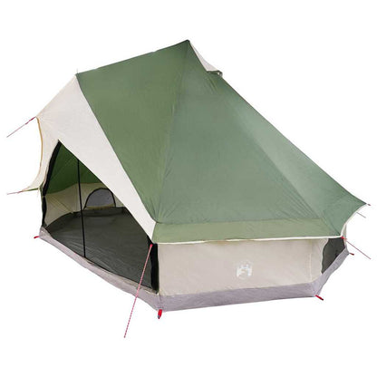 Tenda teepee familiare con tetto, verde e beige, 400 x 346 x 250 cm