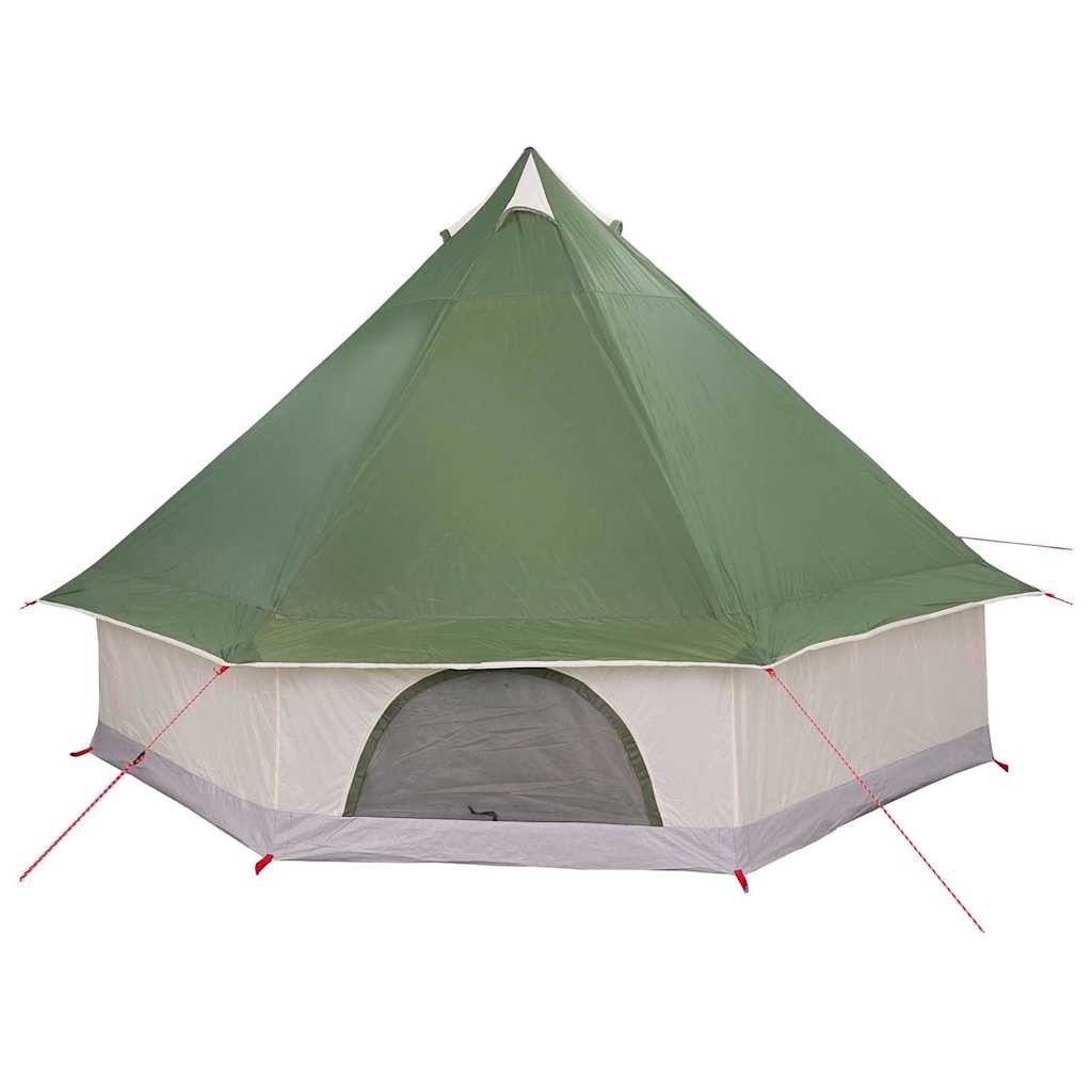 Tenda teepee familiare con tetto, verde e beige, 400 x 346 x 250 cm
