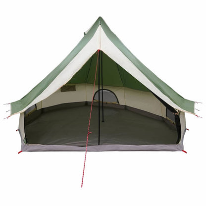 Tenda teepee familiare con tetto, verde e beige, 400 x 346 x 250 cm