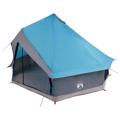 Tenda teepee familiare con tetto, blu e grigio, 400 x 346 x 250 cm