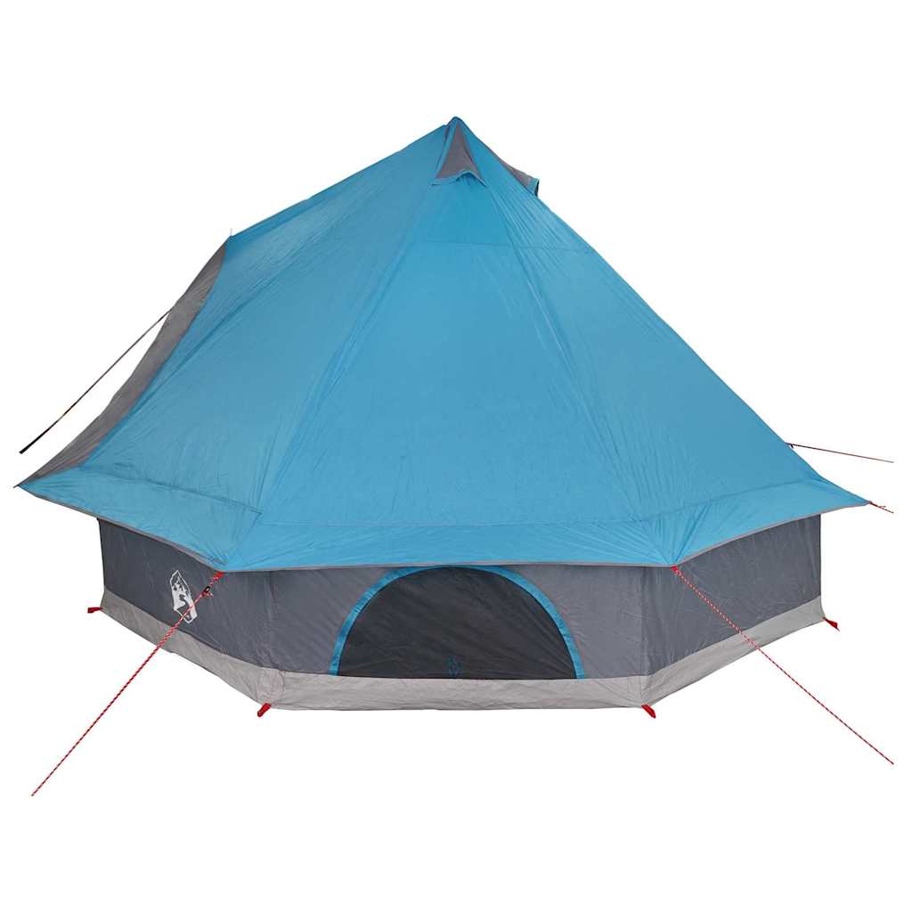 Tenda teepee familiare con tetto, blu e grigio, 400 x 346 x 250 cm