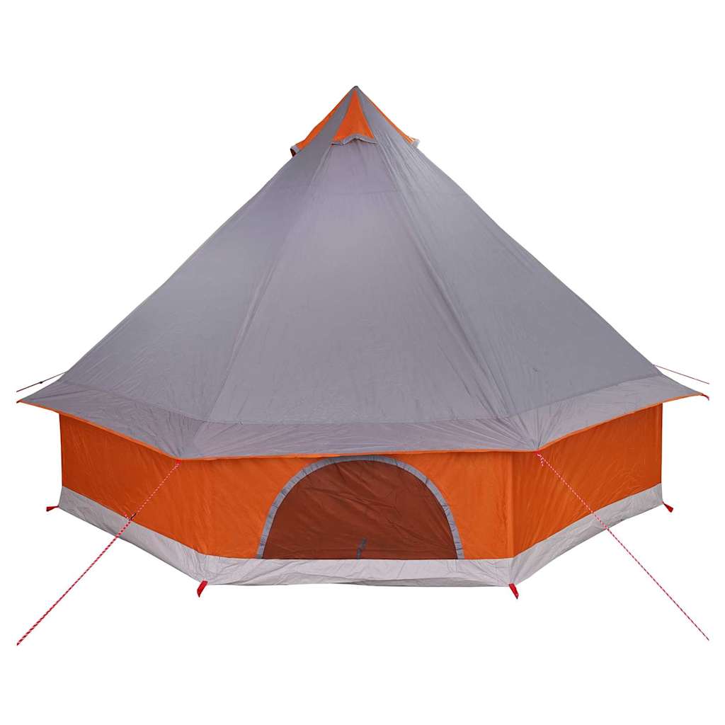 Tenda teepee familiare con tetto, grigia e arancione, 400 x 346 x 250 cm