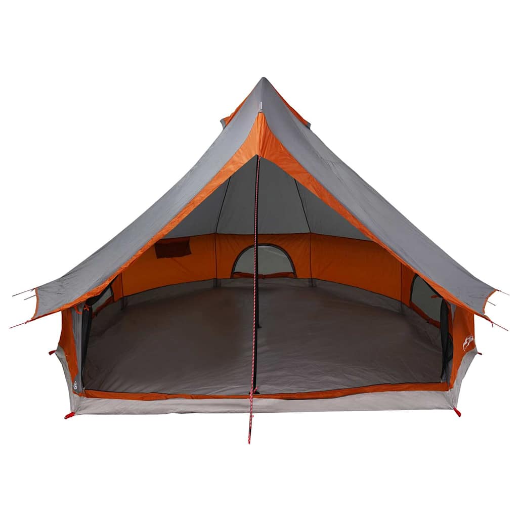 Tenda teepee familiare con tetto, grigia e arancione, 400 x 346 x 250 cm