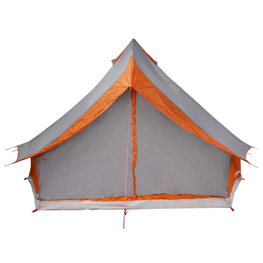 Tenda teepee familiare con tetto, grigia e arancione, 400 x 346 x 250 cm