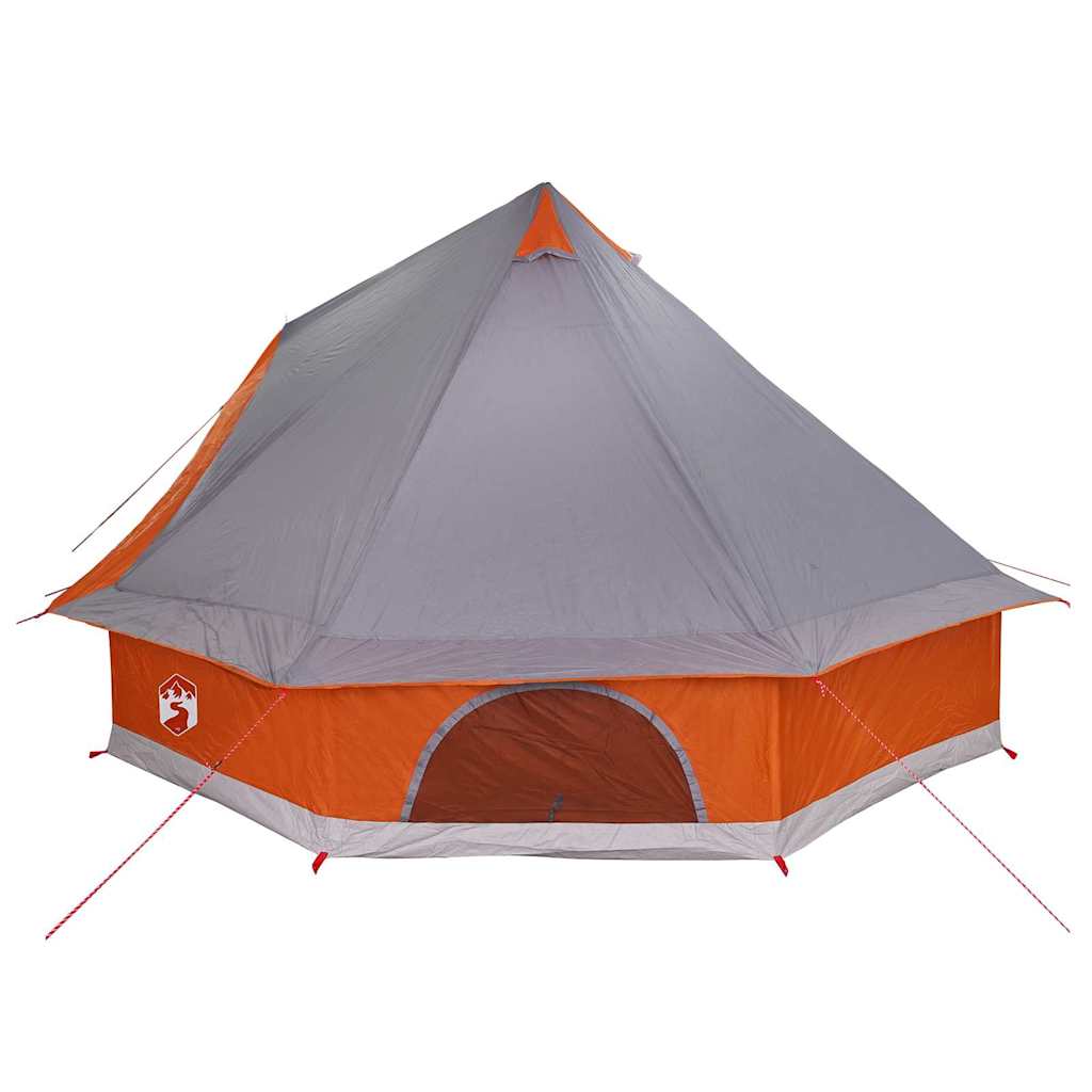 Tenda teepee familiare con tetto, grigia e arancione, 400 x 346 x 250 cm