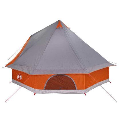 Tenda teepee familiare con tetto, grigia e arancione, 400 x 346 x 250 cm