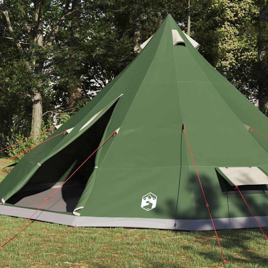Tenda teepee familiare con tetto, verde, 560 x 560 x 300 cm