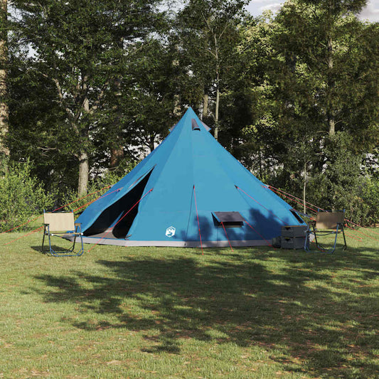Tenda teepee familiare con tetto, blu e grigio, 560 x 560 x 300 cm