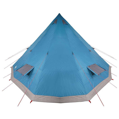 Tenda teepee familiare con tetto, blu e grigio, 560 x 560 x 300 cm