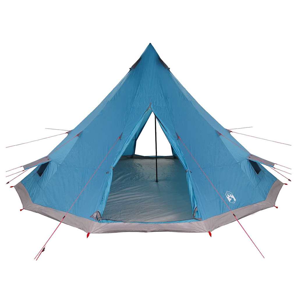Tenda teepee familiare con tetto, blu e grigio, 560 x 560 x 300 cm