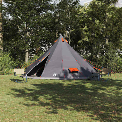 Tenda teepee familiare con tetto, grigia e arancione, 560 x 560 x 300 cm