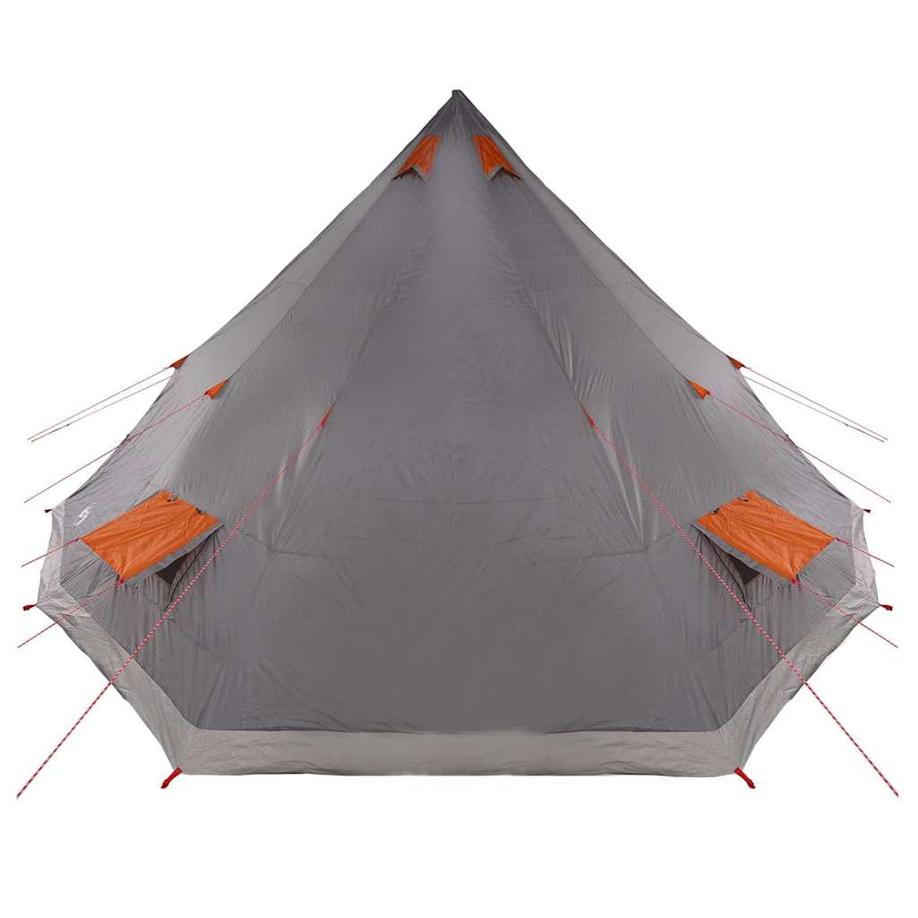 Tenda teepee familiare con tetto, grigia e arancione, 560 x 560 x 300 cm