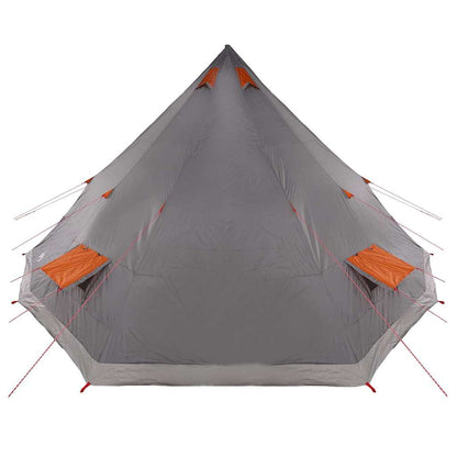 Tenda teepee familiare con tetto, grigia e arancione, 560 x 560 x 300 cm
