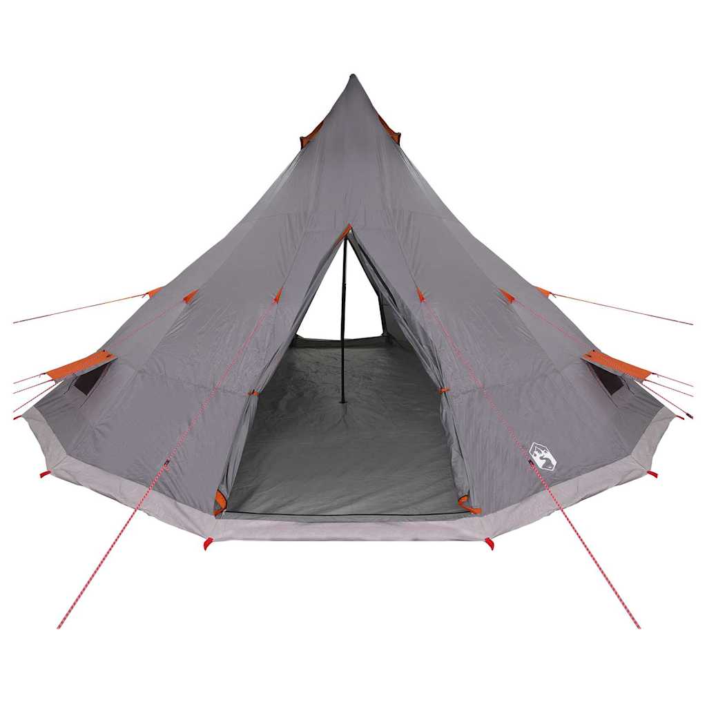 Tenda teepee familiare con tetto, grigia e arancione, 560 x 560 x 300 cm