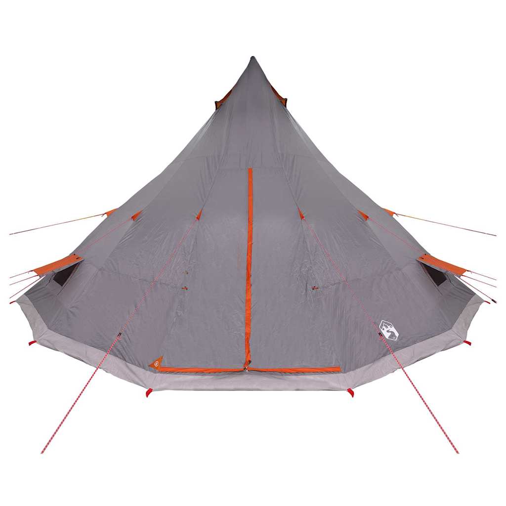 Tenda teepee familiare con tetto, grigia e arancione, 560 x 560 x 300 cm