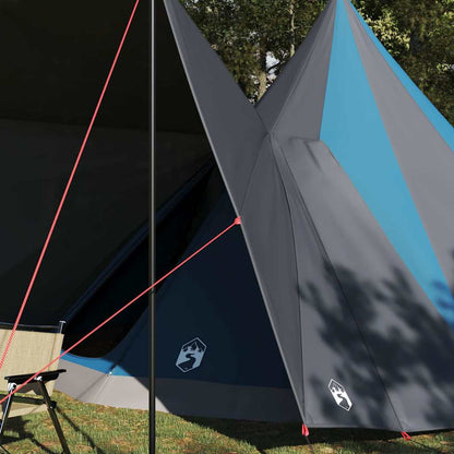 Tenda teepee familiare con tetto, blu e grigio, 510 x 690 x 330 cm