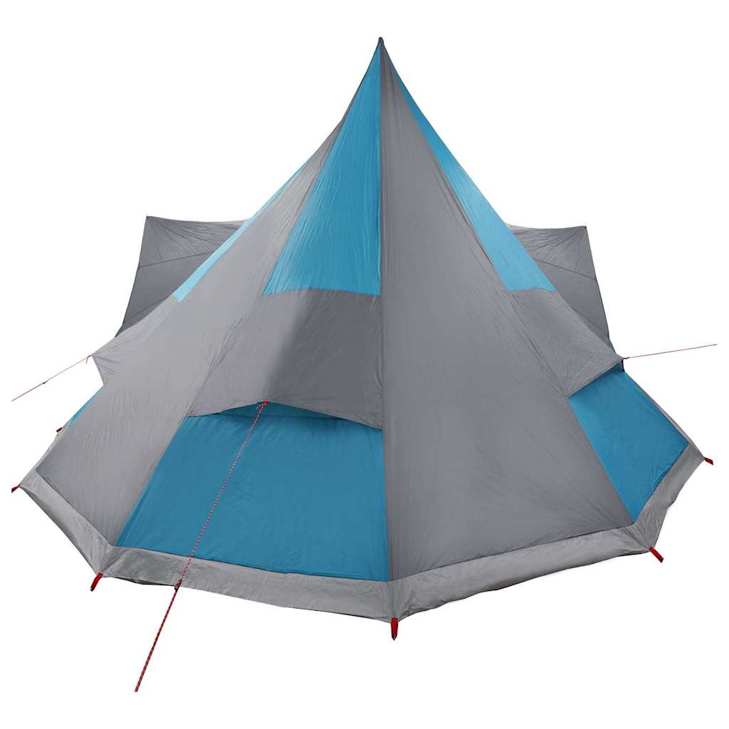 Tenda teepee familiare con tetto, blu e grigio, 510 x 690 x 330 cm