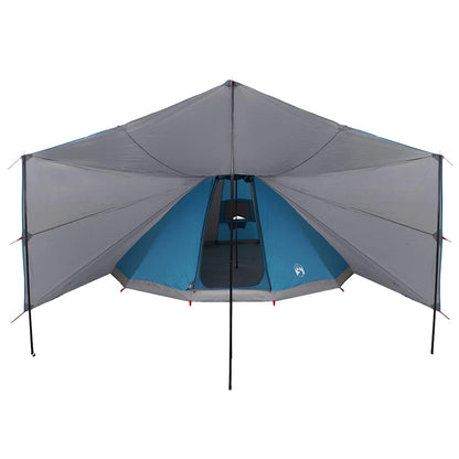 Tenda teepee familiare con tetto, blu e grigio, 510 x 690 x 330 cm