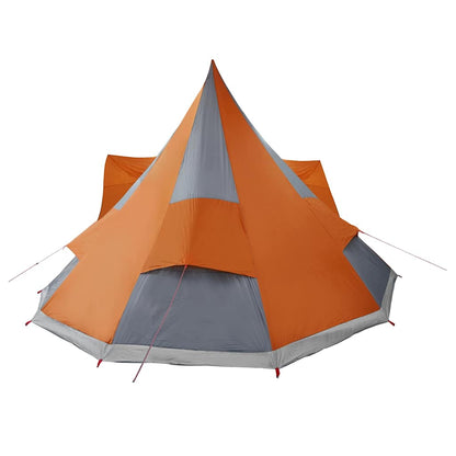 Familien-Tipi-Zelt mit Dach Grau und Orange 510 x 690 x 330 cm